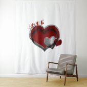 ハート魔法ホワイトビジネスタペストリー超大型 タペストリー (インサイチュ)