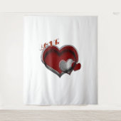 ハート魔法ホワイトビジネスタペストリー超大型 タペストリー (正面)