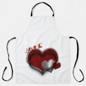 ハート魔法ホワイトラージエプロン エプロン (正面)