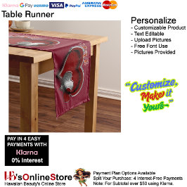 ハート魔法マルーンテーブルランナーホームリネン ロングテーブルランナー