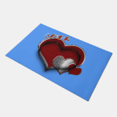 ハート魔法ライトブルードアマット60.96 cm x 91.44 c ドアマット (アングル)