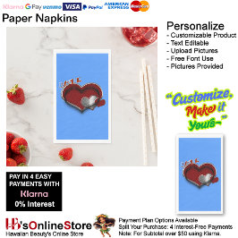 ハート魔法ライトブルーペーパーナプキンゲストタオル