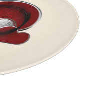 ハート魔法ラウンドベージュガラス切削板30.4cm カッティングボード (角)