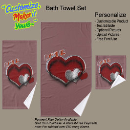 ハート魔法ラストバスルーム用タオルセット バスタオルセット