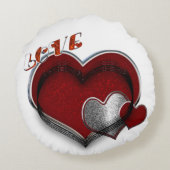 ハート魔法白色ポリエステル丸装飾用クッション ラウンドクッション (裏面)