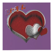 ハート魔法紫フォトキューブ フォトキューブ (正面)