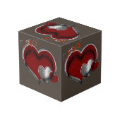 ハート魔法茶色のフォトキューブ フォトキューブ (裏面アングル)