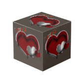 ハート魔法茶色のフォトキューブ フォトキューブ (正面アングル)