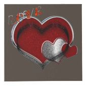 ハート魔法茶色のフォトキューブ フォトキューブ (正面)