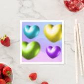 ハート鮮やかナプキン スタンダードカクテルナプキン (インサイチュ)