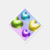 ハート鮮やかナプキン スタンダードカクテルナプキン (角)