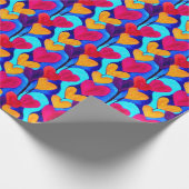 ハート鮮やかバレンタインのギフトラップ ラッピングペーパー (角)