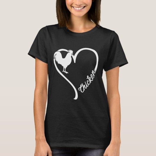 ハート鶏 Tシャツ (正面)