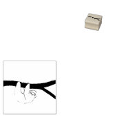 ハート鼻で微笑むナマケモノ ラバースタンプ (押印)