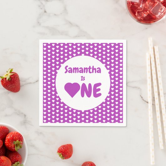 ハート1歳 スタンダードカクテルナプキン (インサイチュ)