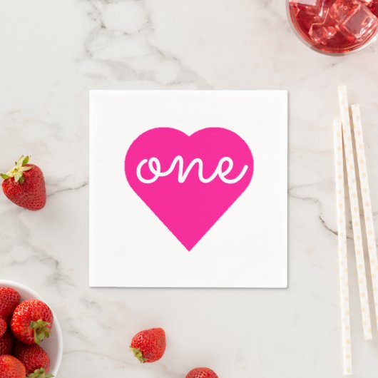 ハート1歳 スタンダードカクテルナプキン (インサイチュ)