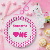 ハート1歳 ペーパープレート (パーティー)