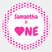 ハート1歳 ラウンドシール (正面)
