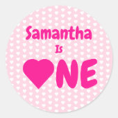 ハート1歳 ラウンドシール (正面)