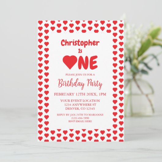 ハート1歳 招待状 (スタンド正面)