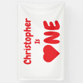 ハート1歳 横断幕 (縦)