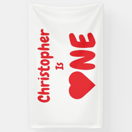 ハート1歳 横断幕 (縦)