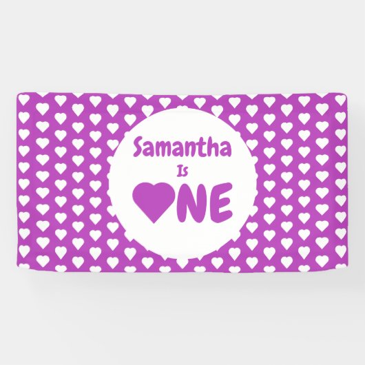 ハート1歳 横断幕 (横)