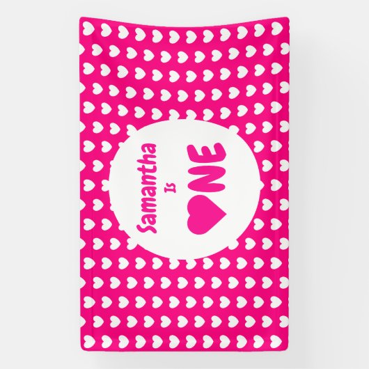 ハート1歳 横断幕 (縦)