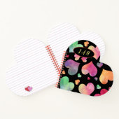 ハート10代のガールジャーナルモノグラムテンプレート ノートブック (内部)