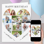 ハート11フォトコラージツインズ名スクリプト誕生日 カード<br><div class="desc">ハッピーバースデーの双子のための愛のハート写真コラージュのカード。この写真テンプレートは、上から下に向かって行に写真を追加するように設定されている。写真コラージュは11枚の写真を収め、ポートレート、風景、正方形/インスタグラム形式の組み合わせで表示される。双子の名前は手書きエレガントの台本で文字が書かれ、内部の文言は完全に編集可能である。大事な行事のハッピーバースデーをもし編集する場合は、「デザイン」を編違う集する。永遠に宝を納めるためにフレームやメモリボックスに入れることができる素敵なキープサカード。</div>