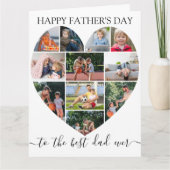 ハート11フォトコラージュ最高のパパ永遠の父の日 カード (正面)