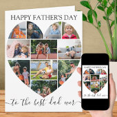 ハート11フォトコラージュ最高のパパ永遠の父の日 カード