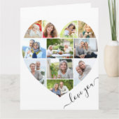 ハート11写真CollageLove Youスクリプト記念日 カード (正面)