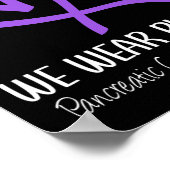 ハート11月We衣服紫の膵臓がん ポスター (角)