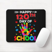ハート120th Day of School先生自閉症意識 マウスパッド (マウス)