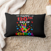 ハート120th Day of School先生自閉症意識 ランバークッション (ブランケット)