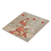 ハート1900'sのバレンタインのビクトリアンな女王 タイル (側面)