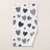 ハート1 バスタオルセット (ハンドタオル)