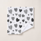 ハート1 バスタオルセット (ウォッシュタオル)