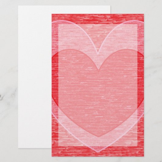 ハート1 便箋 (正面/裏面)