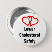 ハート2ハート、LowerCholesterolSafely 缶バッジ (正面&裏面)