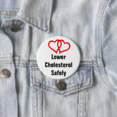 ハート2ハート、LowerCholesterolSafely 缶バッジ (インサイチュ)