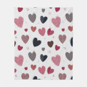 ハート3 フリースブランケット (正面)