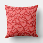 ハート3Dテクスチャ赤パターン–23956 クッション (裏面)