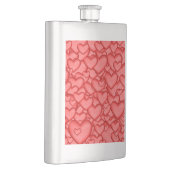 ハート3Dテクスチャ赤パターン–23956 フラスク (右)