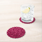 ハート3Dテクスチャ赤パターン–32322 ペーパーコースター (インサイチュ)