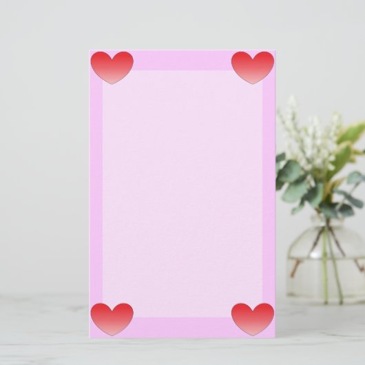 ハート4 便箋 (スタンド正面)