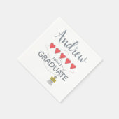 ハート5名 スタンダードカクテルナプキン (角)