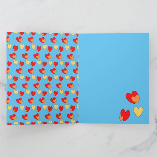 ハート50周年顧客。グリーティングカード カード (内部)