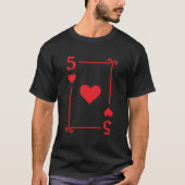 ハート5 コスチューム トランプ Tシャツ (正面)